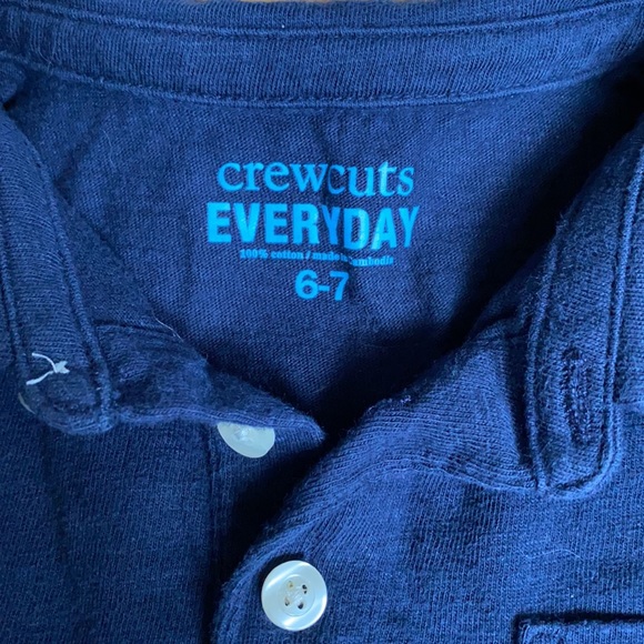 Crewcuts Everyday Collared Tee Boy’s Size 6-7 EUC - Picture 2 of 4